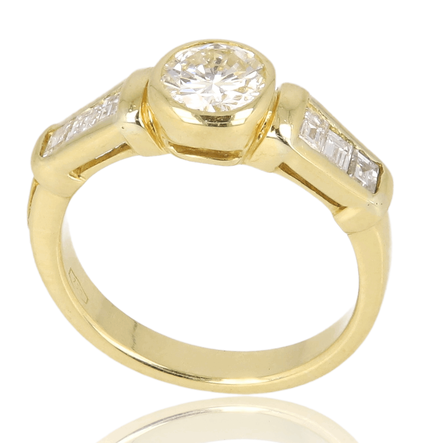 Zlatý prsten 7,17g s 6x přírodní diamant