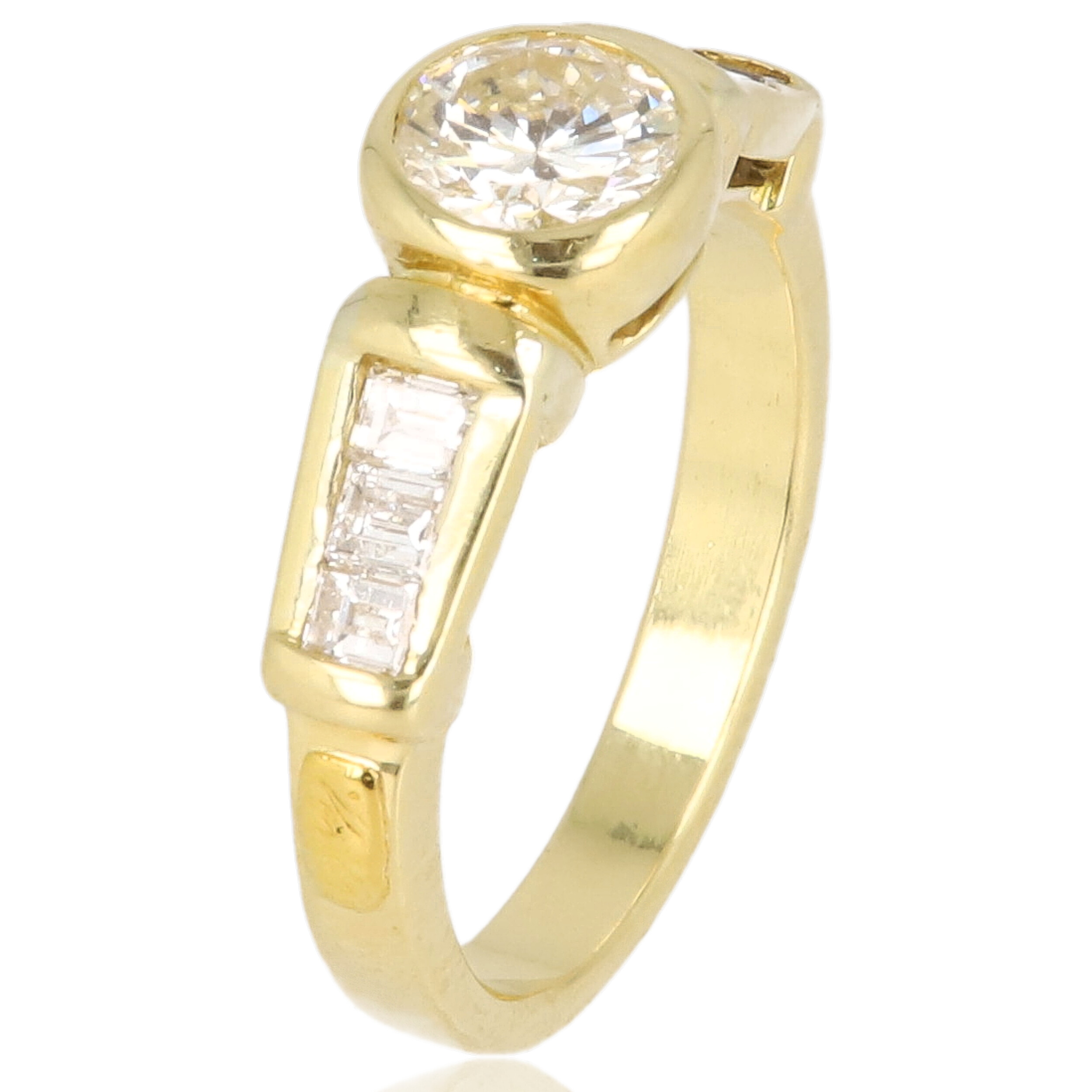 Zlatý prsten 7,17g s 6x přírodní diamant